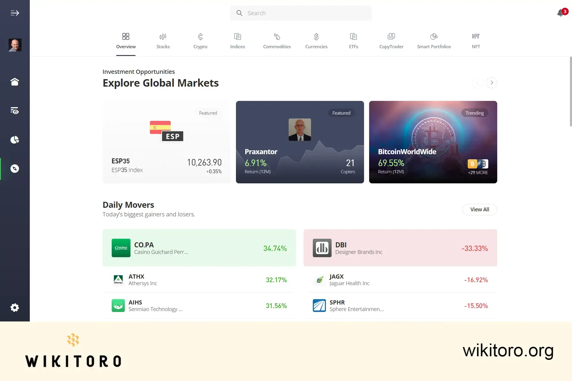 eToro assets
